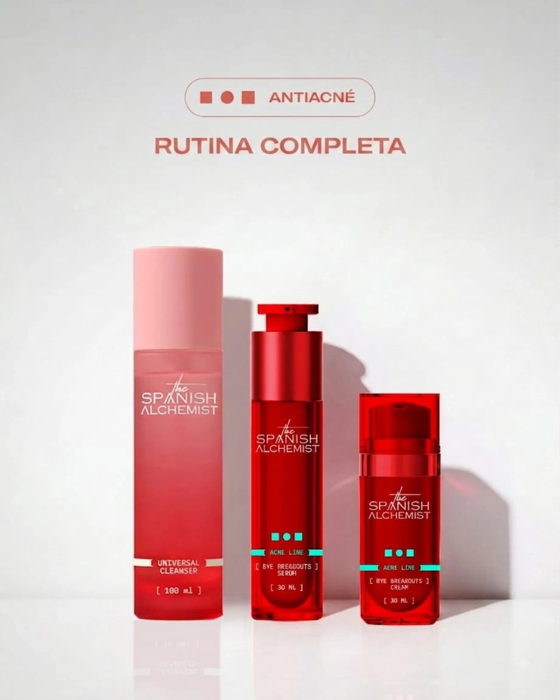 Rutina Completa Antiacné con Niacinamida, Ácido Salicílico, Nelupure, Ácido Hialurónico y Vitamina E