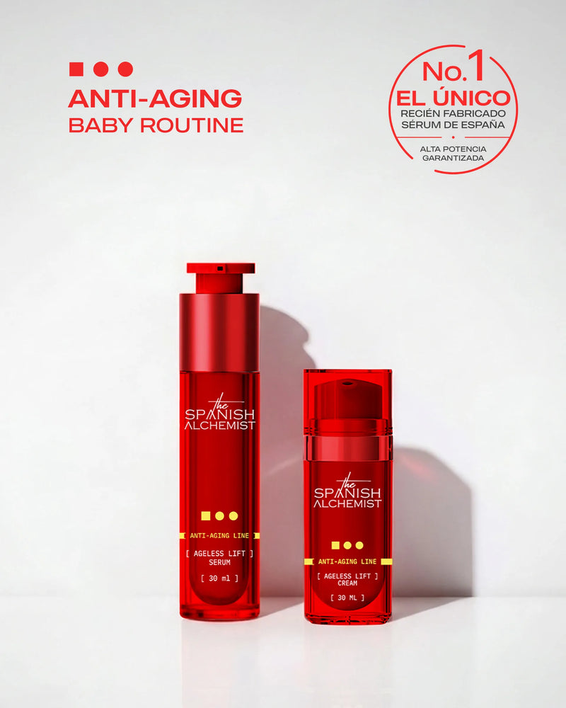 Vitamin-C Anti Aging Essential Routine with Peptides, Orchid Stem Cells & Collagen-Boosting Algae for Oily & Combination Skin