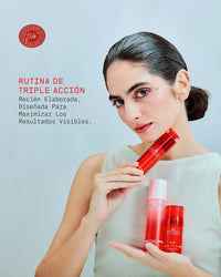 Rutina Completa Antiedad con Niacinamida, Péptidos, Extracto de Orquídea, Ácido Hialurónico y Algas Potenciadoras de Colágeno para Piel Sensible
