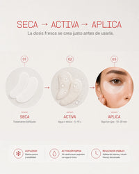 Mascarilla de Ojos de Colágeno Liofilizado con Ácido Hialurónico y Péptido - Pack de 2