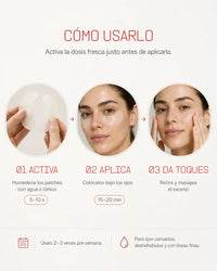 Mascarilla de Ojos de Colágeno Liofilizado con Ácido Hialurónico y Péptido - Pack de 2