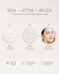 Mascarilla Facial de Colágeno Liofilizado con Ácido Hialurónico y Ácido Salvianólico B