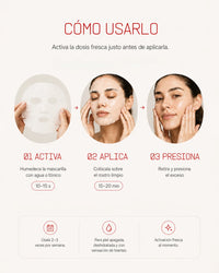 Mascarilla Facial de Colágeno Liofilizado con Ácido Hialurónico y Ácido Salvianólico B